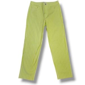 Victor Glemaud Green Striped Pants Size 6